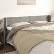 Vidaxl hoofdbord met randen 163x16x78 88 cm fluweel lichtgrijs