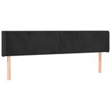 Vidaxl hoofdbord met randen 163x16x78 88 cm fluweel zwart