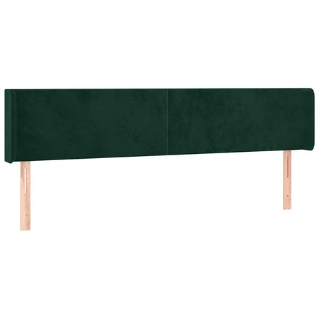Vidaxl hoofdbord met randen 163x16x78 88 cm fluweel donkergroen