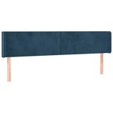 Vidaxl hoofdbord met randen 183x16x78 88 cm fluweel donkerblauw