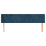 Vidaxl hoofdbord met randen 183x16x78 88 cm fluweel donkerblauw