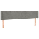 Vidaxl hoofdbord met randen 203x16x78 88 cm fluweel lichtgrijs