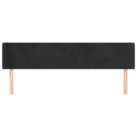 Vidaxl hoofdbord met randen 203x16x78 88 cm fluweel zwart