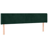 Vidaxl hoofdbord met randen 203x16x78 88 cm fluweel donkergroen