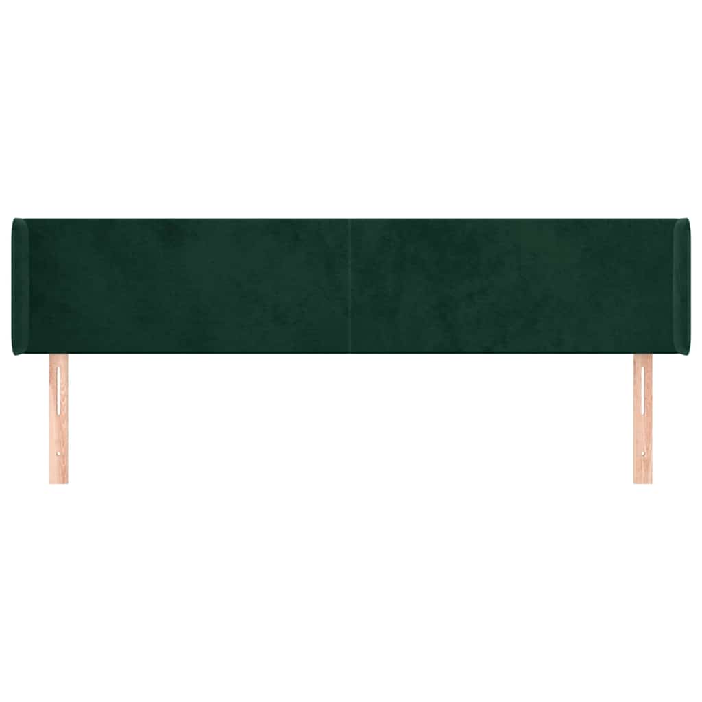 Vidaxl hoofdbord met randen 203x16x78 88 cm fluweel donkergroen