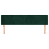 Vidaxl hoofdbord met randen 203x16x78 88 cm fluweel donkergroen