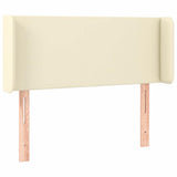Vidaxl hoofdbord met randen 83x16x78 88 cm kunstleer crèmekleurig