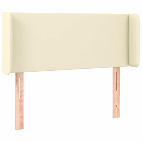 Vidaxl hoofdbord met randen 83x16x78 88 cm kunstleer crèmekleurig