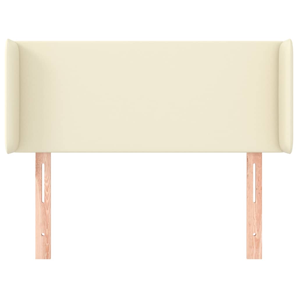 Vidaxl hoofdbord met randen 83x16x78 88 cm kunstleer crèmekleurig