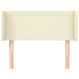 Vidaxl hoofdbord met randen 83x16x78 88 cm kunstleer crèmekleurig