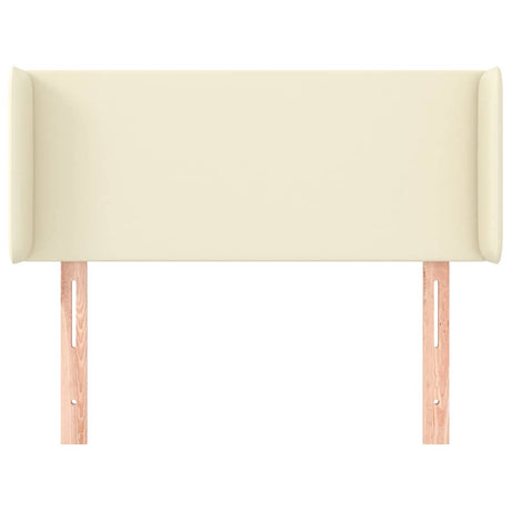 Vidaxl hoofdbord met randen 83x16x78 88 cm kunstleer crèmekleurig