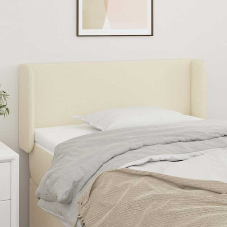 Vidaxl hoofdbord met randen 83x16x78 88 cm kunstleer crèmekleurig