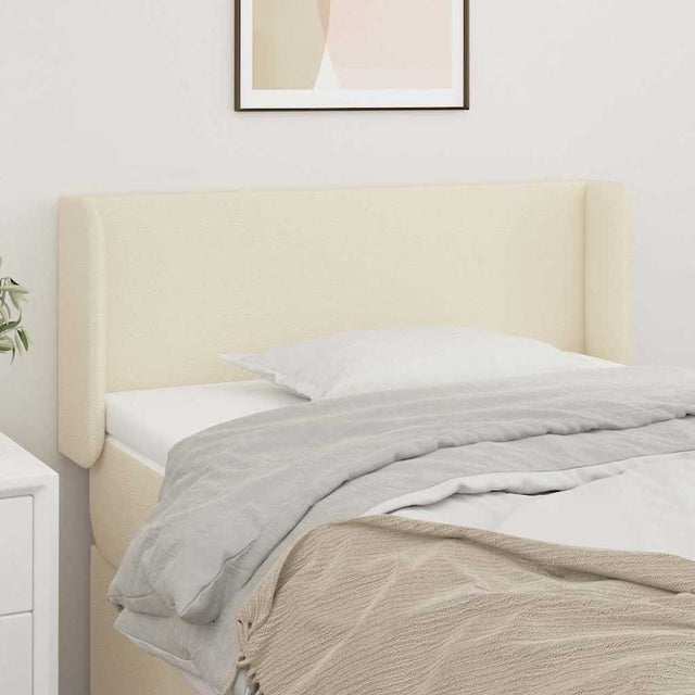 Vidaxl hoofdbord met randen 83x16x78 88 cm kunstleer crèmekleurig