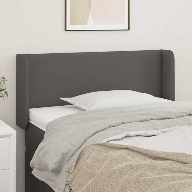 Vidaxl hoofdbord met randen 83x16x78 88 cm kunstleer grijs