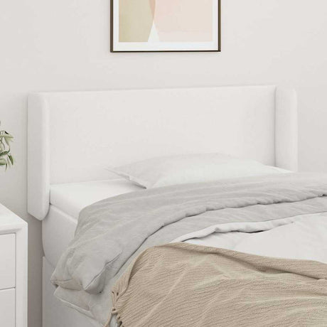 Vidaxl hoofdbord met randen 93x16x78 88 cm kunstleer wit