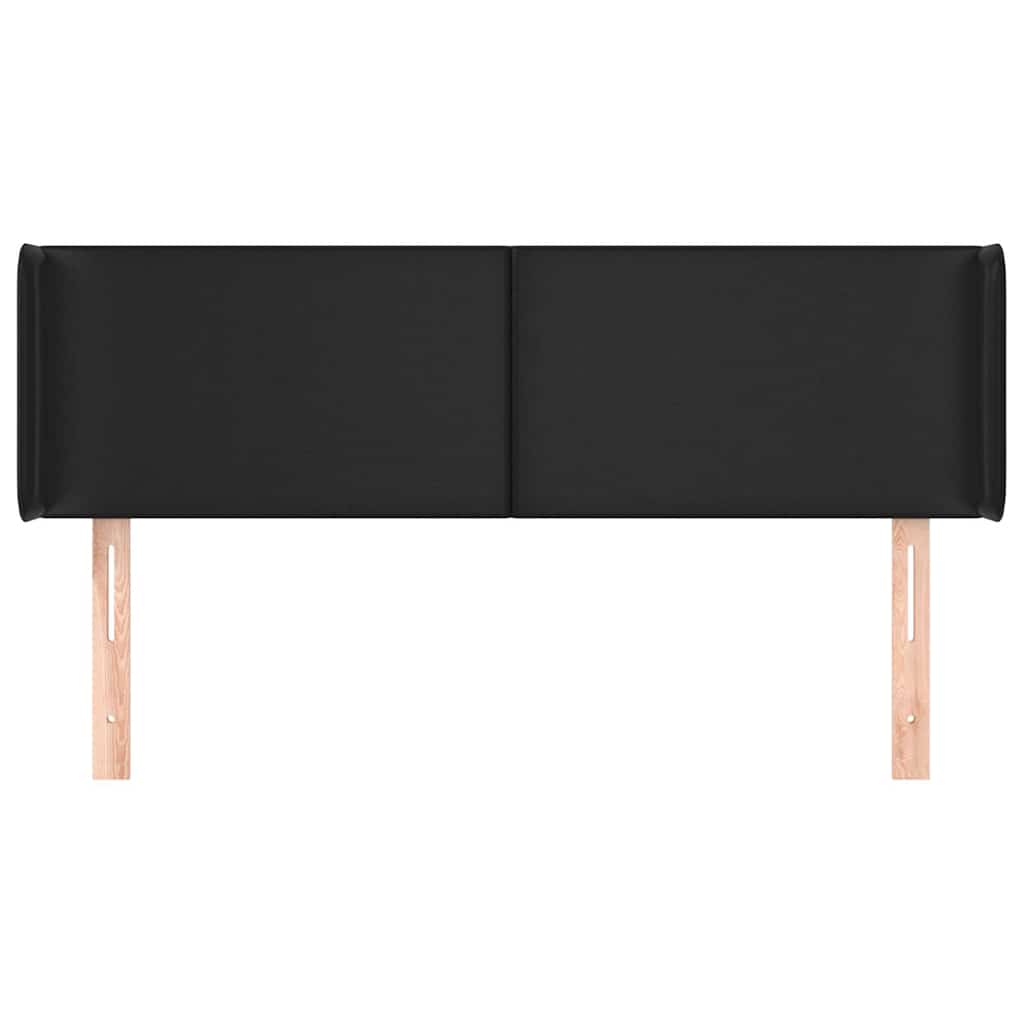 Vidaxl hoofdbord met randen 147x16x78 88 cm kunstleer zwart