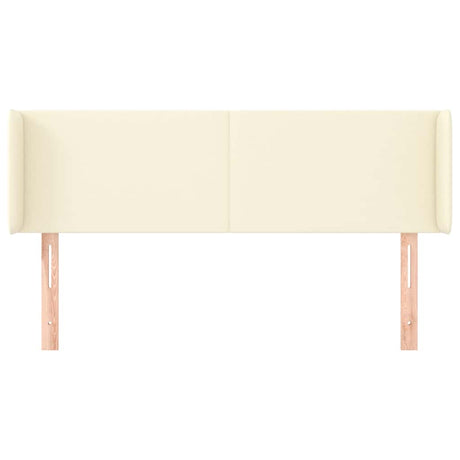 Vidaxl hoofdbord met randen 147x16x78 88 cm kunstleer crèmekleurig