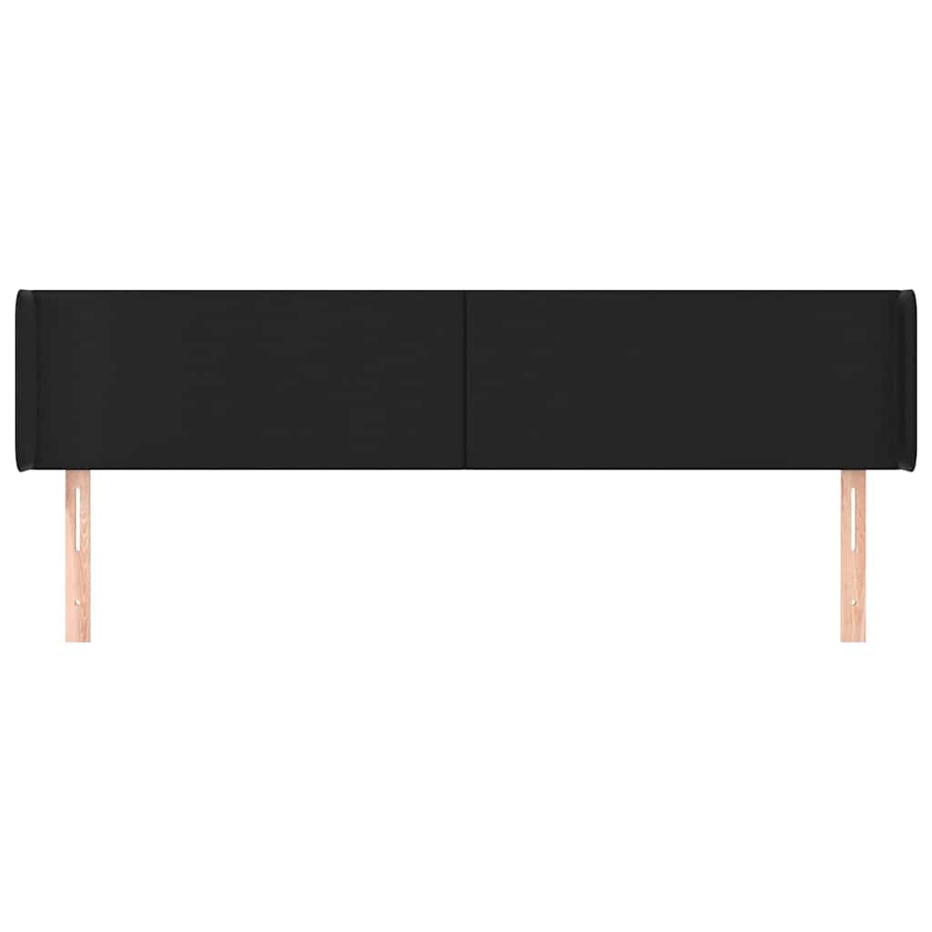 Vidaxl hoofdbord met randen 163x16x78 88 cm kunstleer zwart
