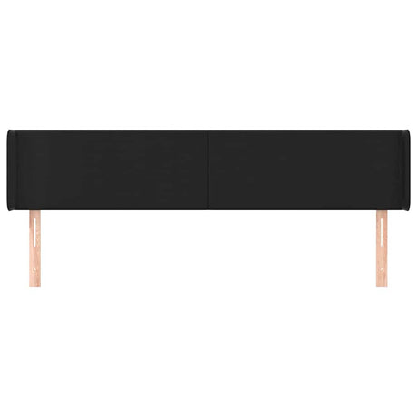 Vidaxl hoofdbord met randen 163x16x78 88 cm kunstleer zwart