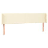 Vidaxl hoofdbord met randen 163x16x78 88 cm kunstleer crèmekleurig