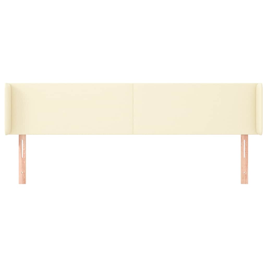 Vidaxl hoofdbord met randen 163x16x78 88 cm kunstleer crèmekleurig