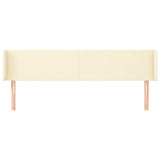 Vidaxl hoofdbord met randen 163x16x78 88 cm kunstleer crèmekleurig