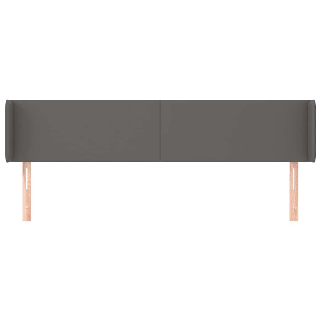 Vidaxl hoofdbord met randen 163x16x78 88 cm kunstleer grijs