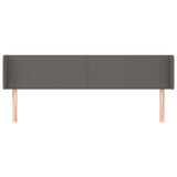 Vidaxl hoofdbord met randen 163x16x78 88 cm kunstleer grijs