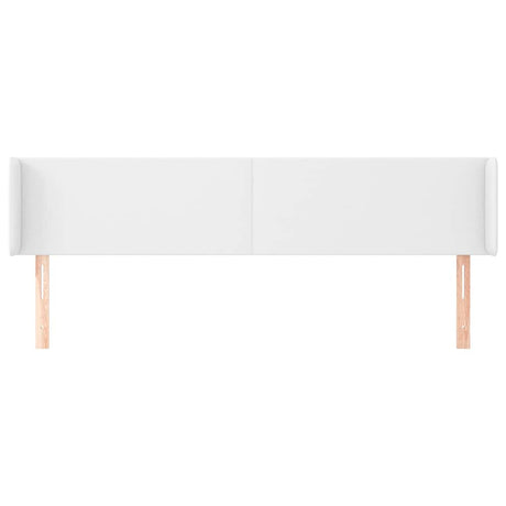 Vidaxl hoofdbord met randen 183x16x78 88 cm kunstleer wit