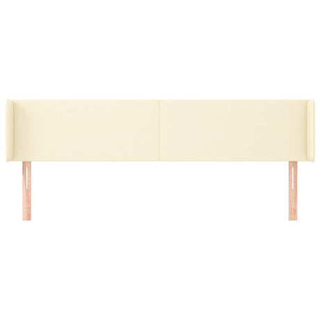 Vidaxl hoofdbord met randen 183x16x78 88 cm kunstleer crèmekleurig