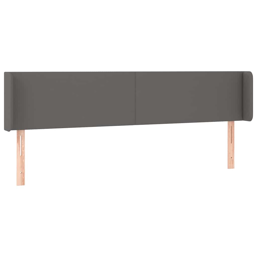 Vidaxl hoofdbord met randen 203x16x78 88 cm kunstleer grijs
