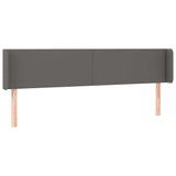 Vidaxl hoofdbord met randen 203x16x78 88 cm kunstleer grijs