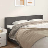 Vidaxl hoofdbord met randen 203x16x78 88 cm kunstleer grijs