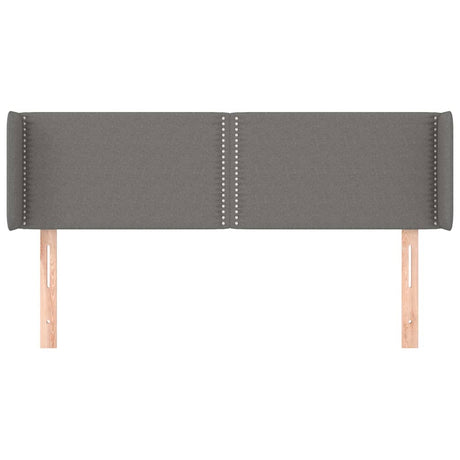 Vidaxl hoofdbord met randen 147x16x78 88 cm stof donkergrijs