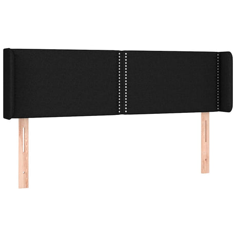 Vidaxl hoofdbord met randen 147x16x78 88 cm stof zwart