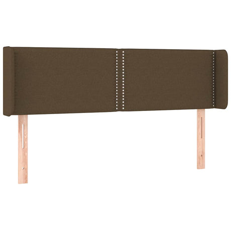 Vidaxl hoofdbord met randen 147x16x78 88 cm stof donkerbruin