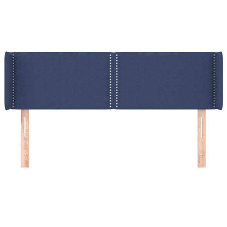 Vidaxl hoofdbord met randen 147x16x78 88 cm stof blauw