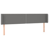 Vidaxl hoofdbord met randen 183x16x78 88 cm stof donkergrijs