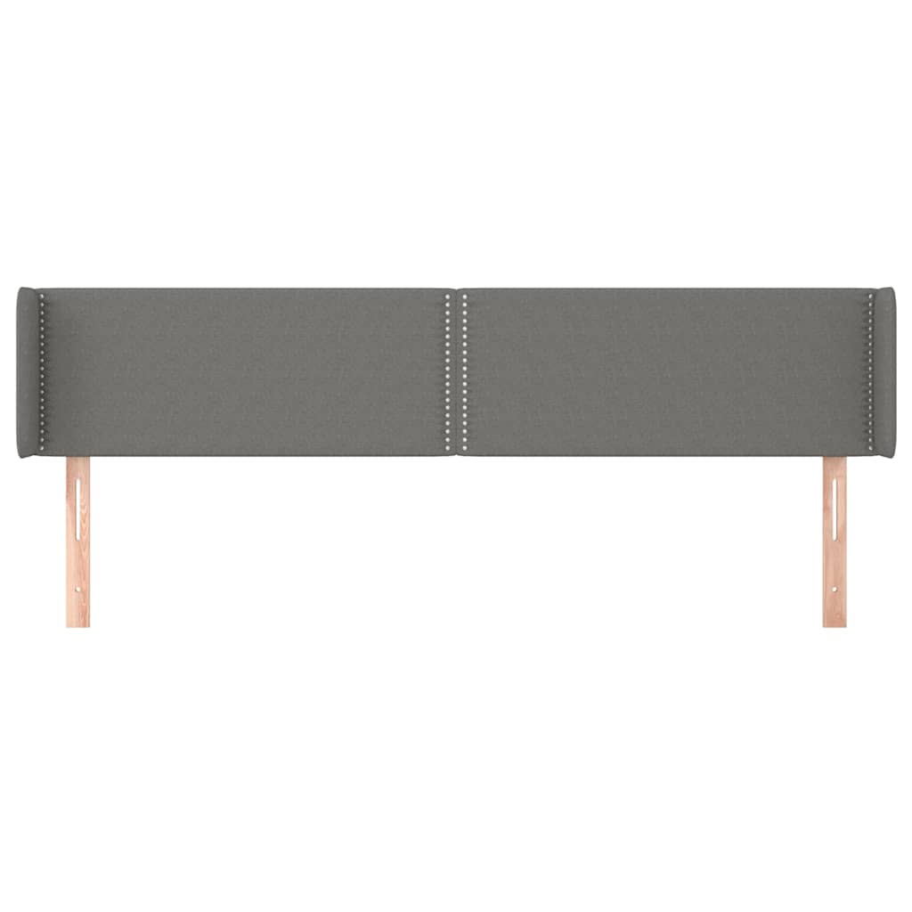 Vidaxl hoofdbord met randen 183x16x78 88 cm stof donkergrijs