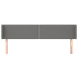 Vidaxl hoofdbord met randen 183x16x78 88 cm stof donkergrijs