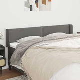 Vidaxl hoofdbord met randen 183x16x78 88 cm stof donkergrijs