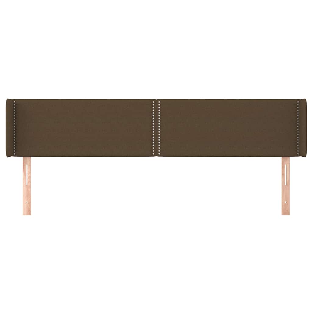 Vidaxl hoofdbord met randen 183x16x78 88 cm stof donkerbruin