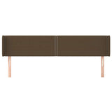 Vidaxl hoofdbord met randen 183x16x78 88 cm stof donkerbruin