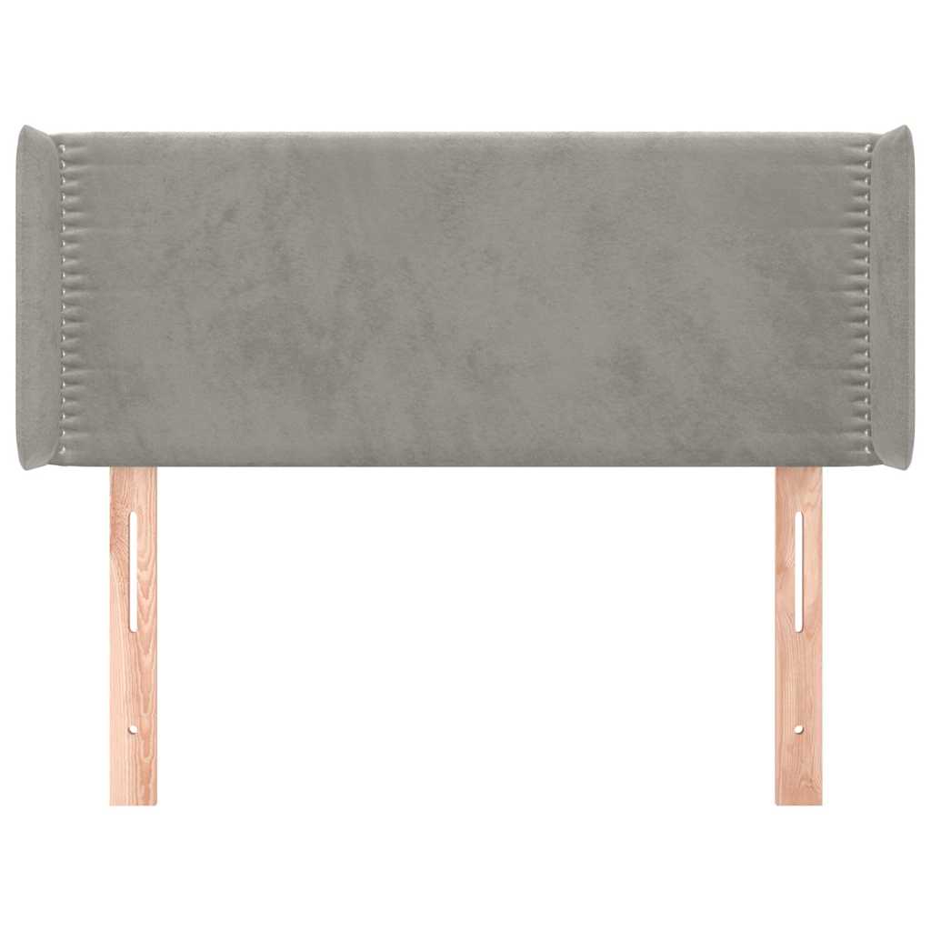 Vidaxl hoofdbord met randen 83x16x78 88 cm fluweel lichtgrijs