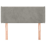 Vidaxl hoofdbord met randen 83x16x78 88 cm fluweel lichtgrijs