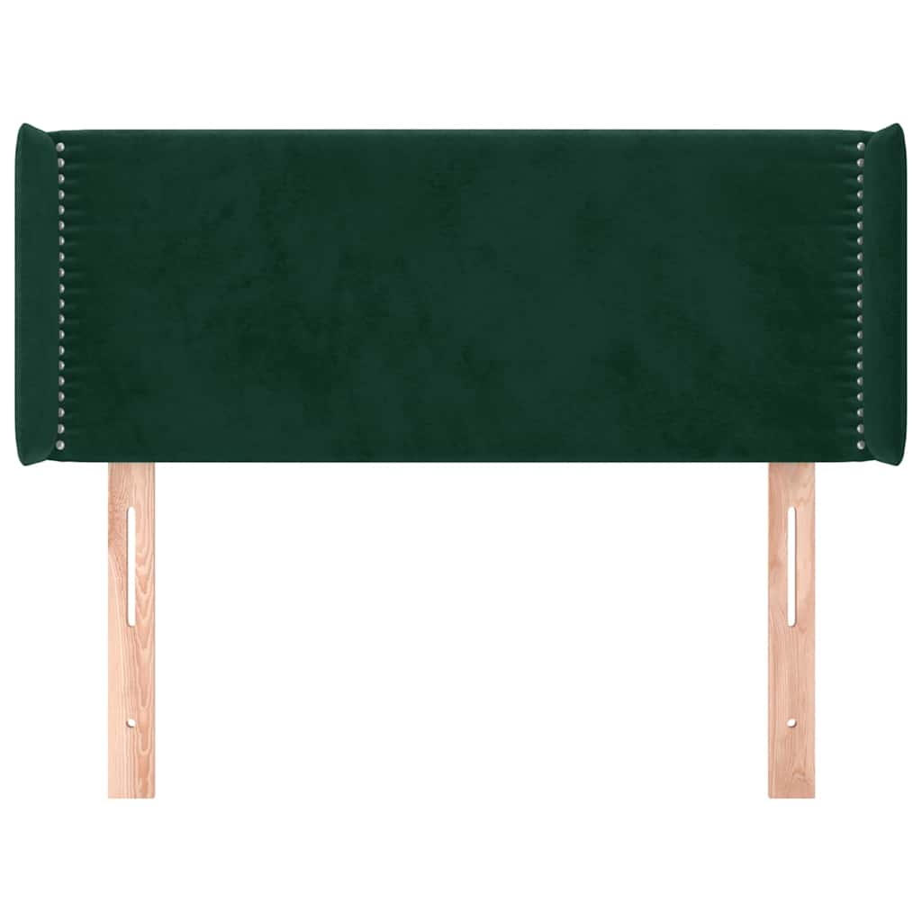 Vidaxl hoofdbord met randen 83x16x78 88 cm fluweel donkergroen