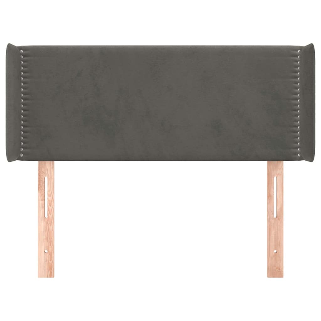 Vidaxl hoofdbord met randen 103x16x78 88 cm fluweel donkergrijs