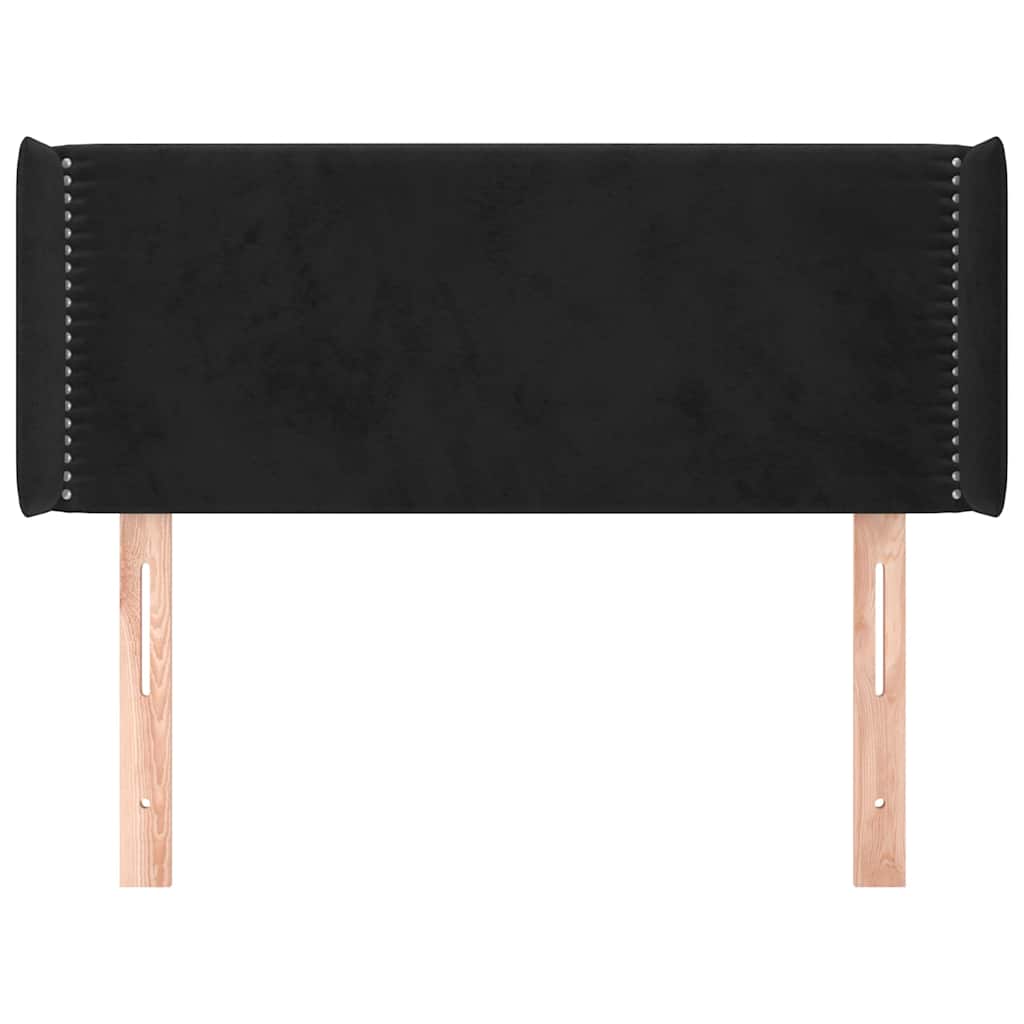 Vidaxl hoofdbord met randen 103x16x78 88 cm fluweel zwart