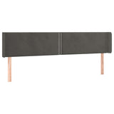 Vidaxl hoofdbord met randen 183x16x78 88 cm fluweel donkergrijs