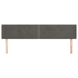Vidaxl hoofdbord met randen 183x16x78 88 cm fluweel donkergrijs